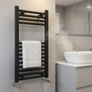 ARKO Black Heated Towel Rail 400x800mm – Wall Mounted Ladder Radiator