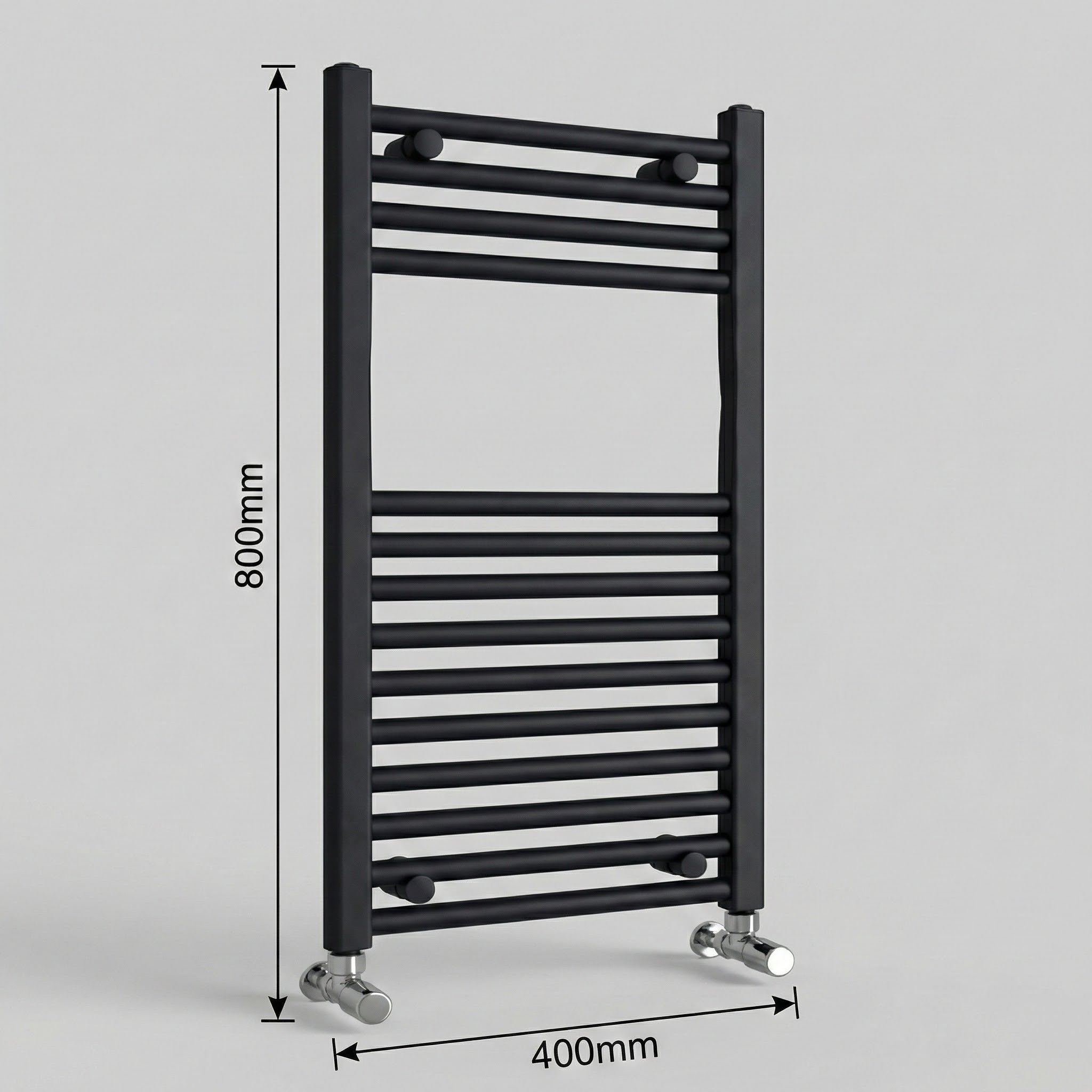 ARKO Black Heated Towel Rail 400x800mm – Wall Mounted Ladder Radiator