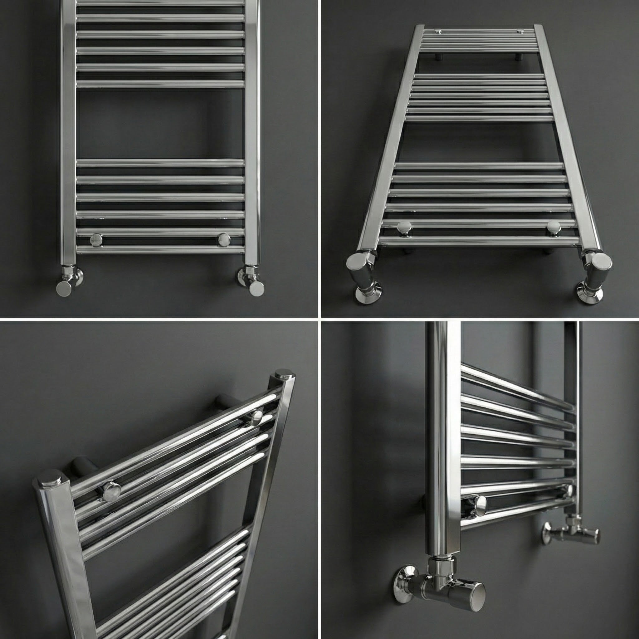 ARKO Chrome Heated Towel Rail 400x1000mm – Wall Mounted Ladder Radiator