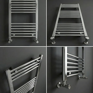 ARKO Chrome Heated Towel Rail 500x1000mm – Wall Mounted Ladder Radiator