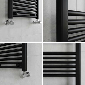 ARKO Black Heated Towel Rail 400x1600mm – Wall Mounted Ladder Radiator