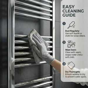 ARKO Chrome Heated Towel Rail 600x1600mm – Wall Mounted Ladder Radiator