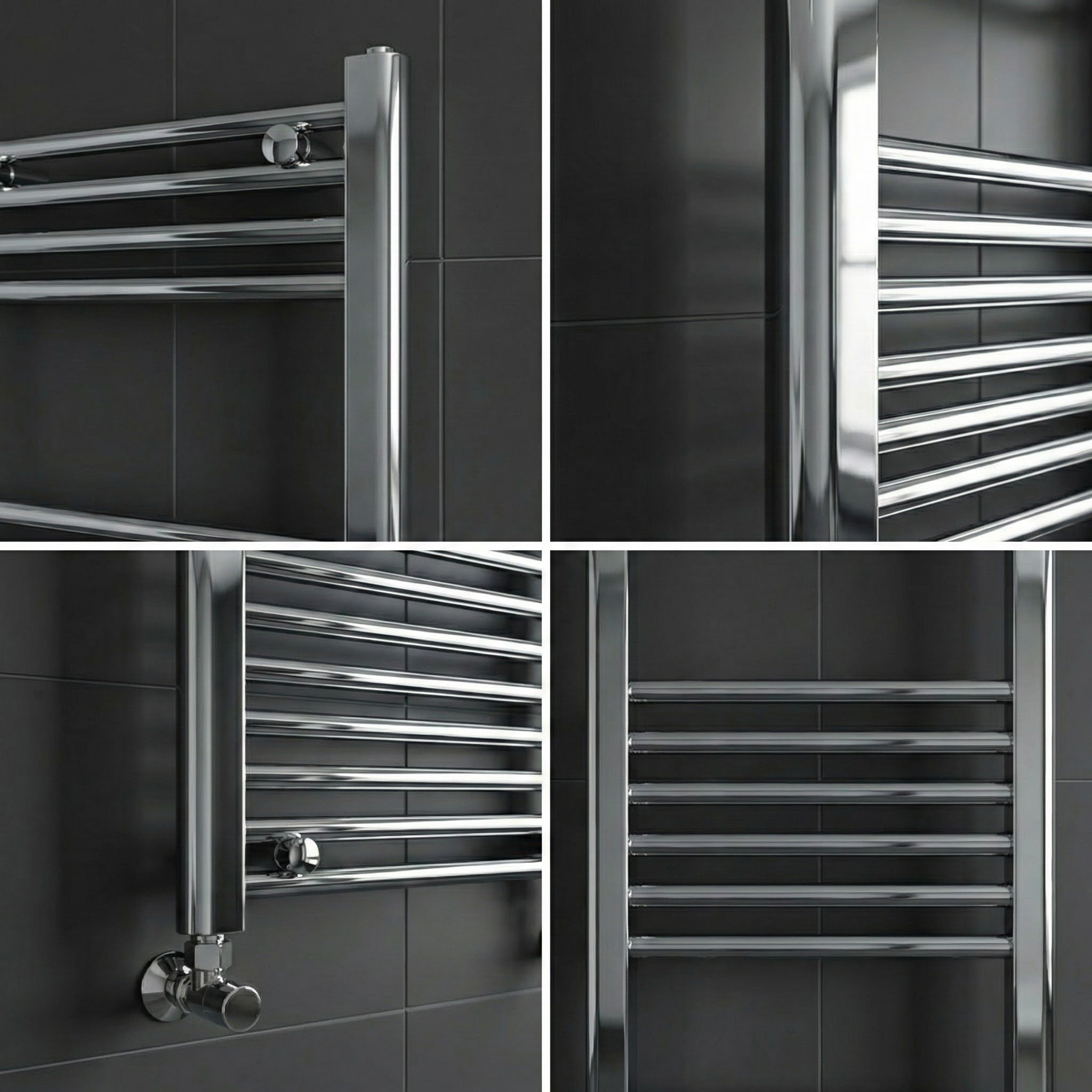 ARKO Chrome Heated Towel Rail 400x1600mm – Wall Mounted Ladder Radiator