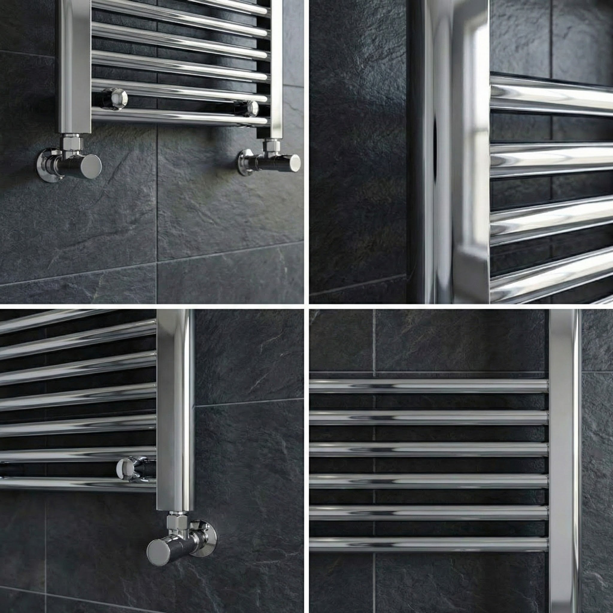 ARKO Chrome Heated Towel Rail 400x1200mm – Wall Mounted Ladder Radiator