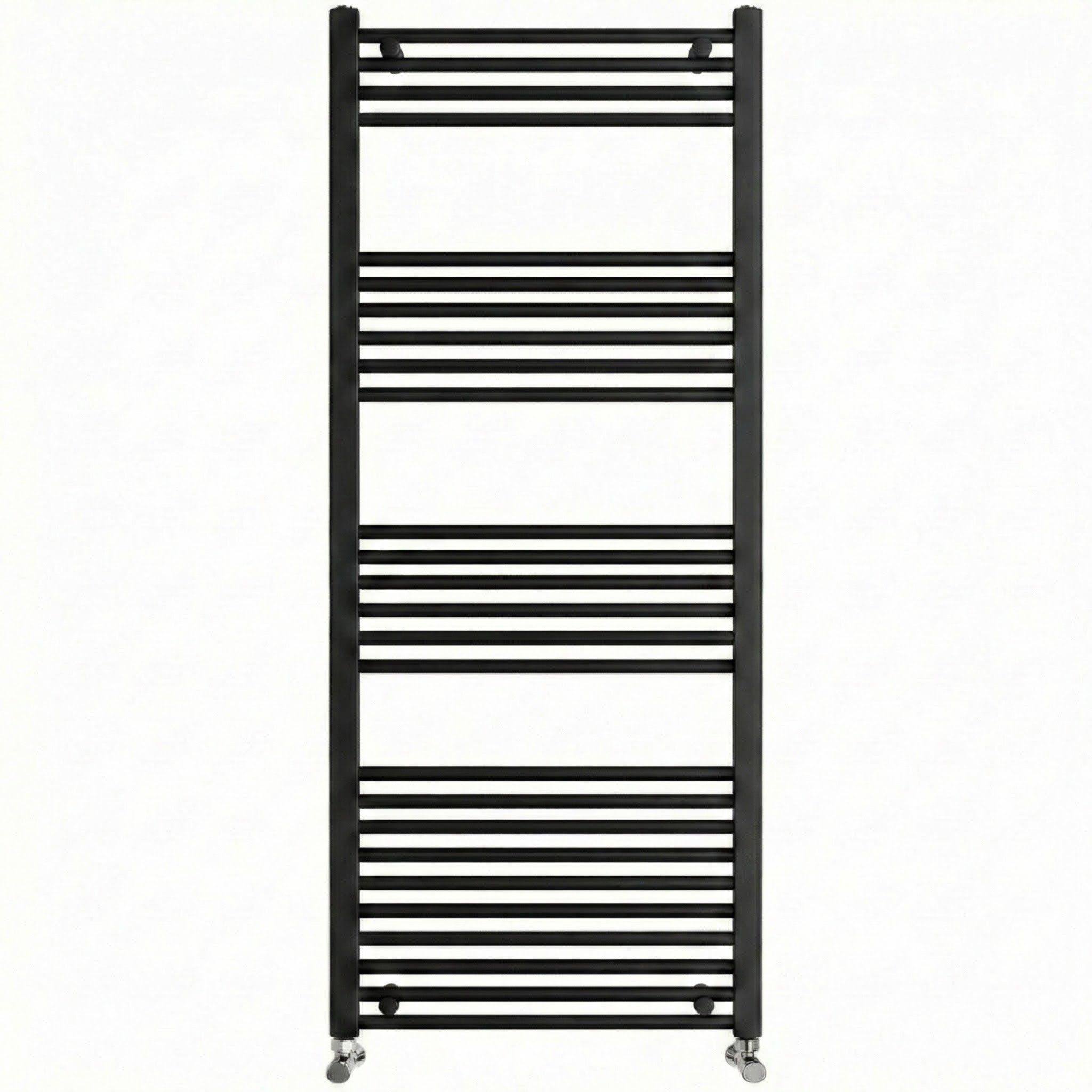Arko Heated Towel Rail – Matt Black – 500 x 1600mm – Straight Bars