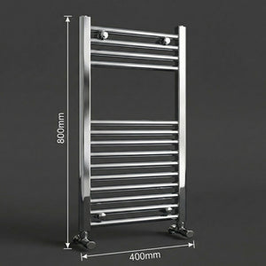 ARKO Chrome Heated Towel Rail 400x800mm – Wall Mounted Ladder Radiator