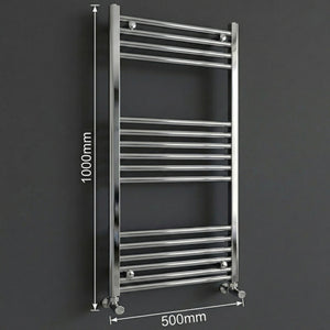 ARKO Chrome Heated Towel Rail 500x1000mm – Wall Mounted Ladder Radiator