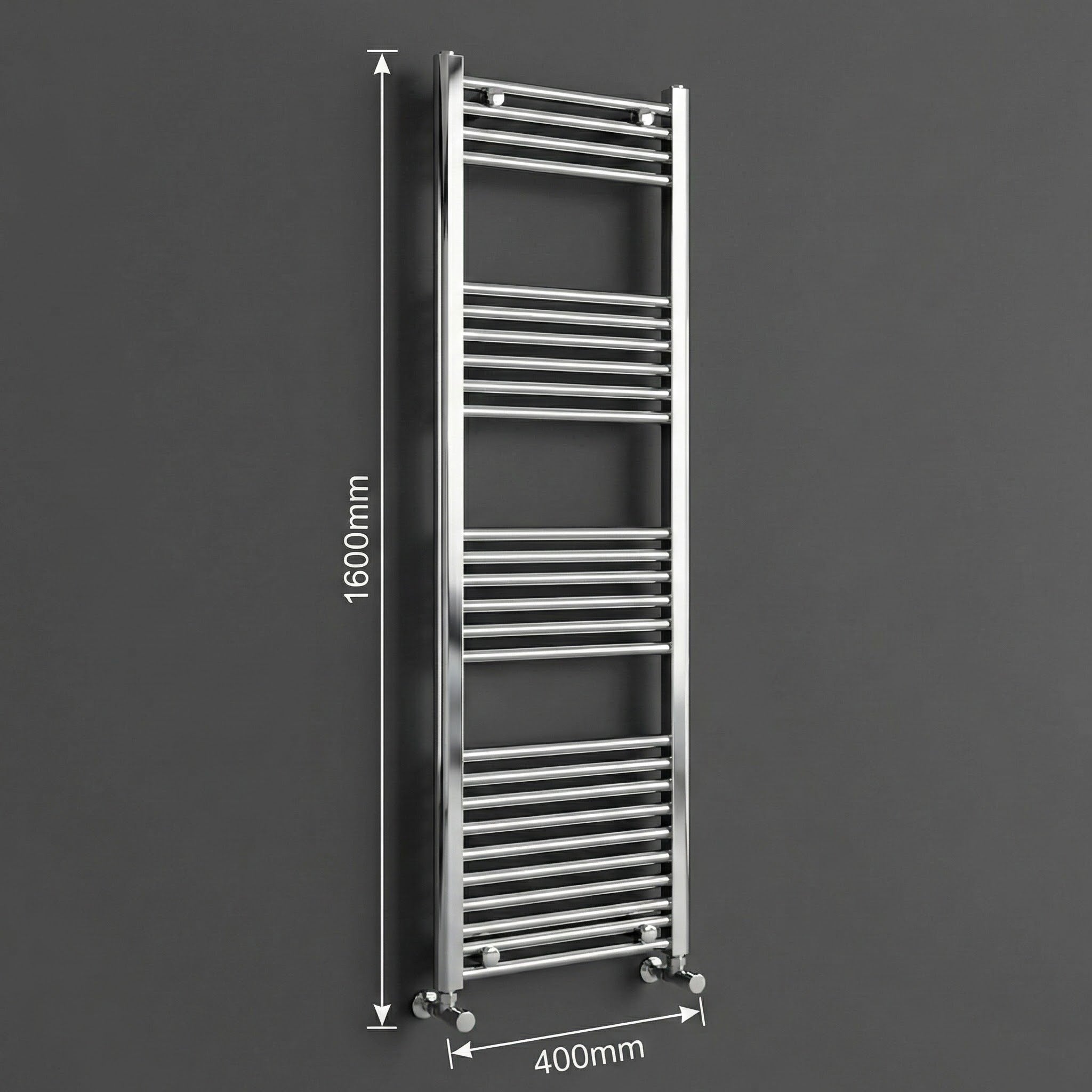 ARKO Chrome Heated Towel Rail 400x1600mm – Wall Mounted Ladder Radiator
