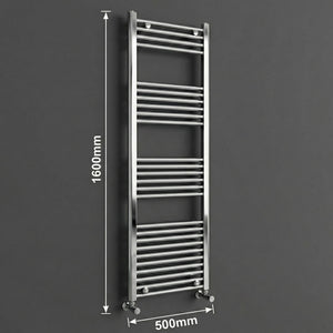 ARKO Chrome Heated Towel Rail 500x1600mm – Wall Mounted Ladder Radiator
