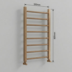 Arko Heated Towel Rail –Bronze– 500 x 800mm – Straight Bars