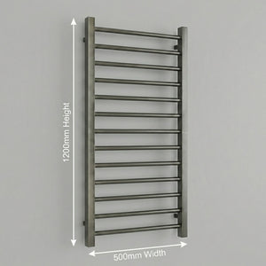 Arko Heated Towel Rail -Gumental– 500 x 1200mm – Straight Bars