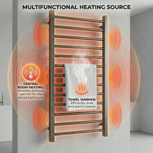 Arko Heated Towel Rail -Gumental– 500 x 1200mm – Straight Bars