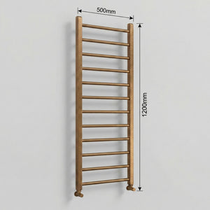 Arko Heated Towel Rail –Bronze– 500 x 1200mm – Straight Bars