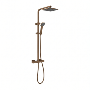 Arko Modern Square Thermostatic Shower – Bronze