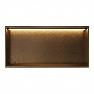 ARKO Shower Niche with LED Light Wall Insert, Bathroom Shower Storage Shelf, Bronze