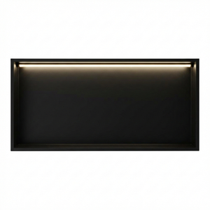 ARKO Shower Niche with LED Light Wall Insert, Bathroom Shower Storage Shelf, Black
