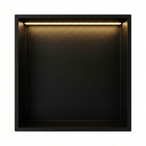 ARKO Shower Niche with LED Light Wall Insert, Bathroom Shower Storage Shelf, BLACK