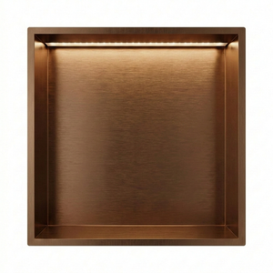 ARKO Shower Niche with LED Light Wall Insert, Bathroom Shower Storage Shelf, Bronze