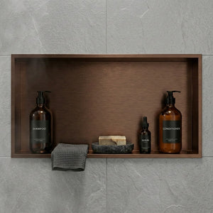 ARKO Stainless Steel Shower Niche Wall Insert, Bathroom Shower Storage Shelf, Bronze