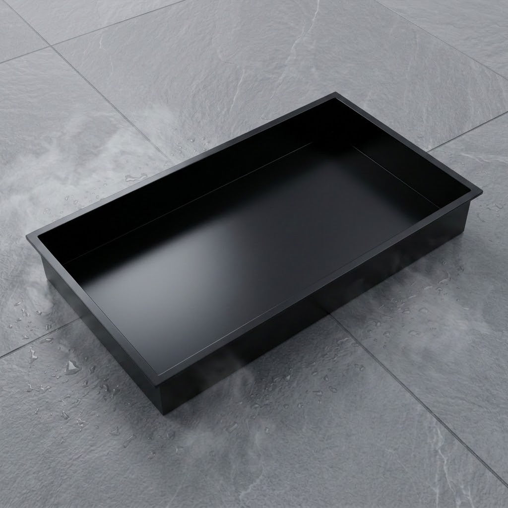 ARKO Stainless Steel Shower Niche Wall Insert, Bathroom Shower Storage Shelf, Black