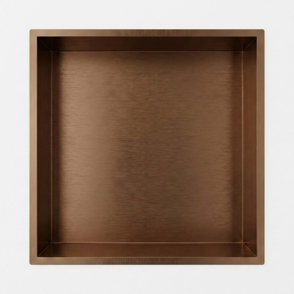 ARKO Stainless Steel Shower Niche Wall Insert, Bathroom Shower Storage Shelf, Bronze