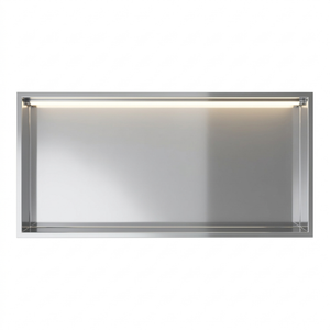 ARKO Shower Niche with LED Light Wall Insert, Bathroom Shower Storage Shelf, Chrome
