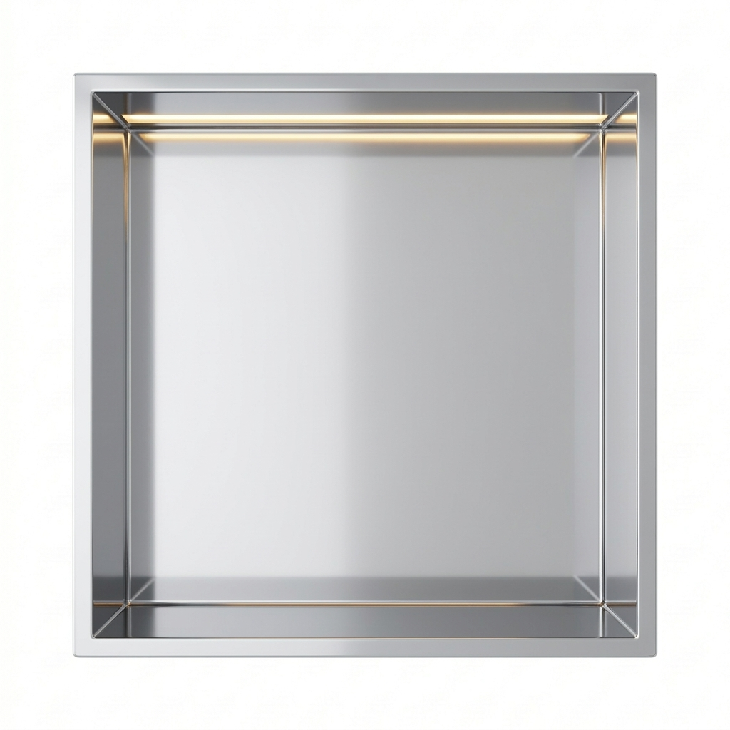 ARKO Shower Niche with LED Light Wall Insert, Bathroom Shower Storage Shelf, Chrome