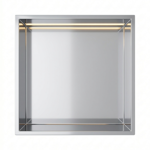 ARKO Shower Niche with LED Light Wall Insert, Bathroom Shower Storage Shelf, Chrome