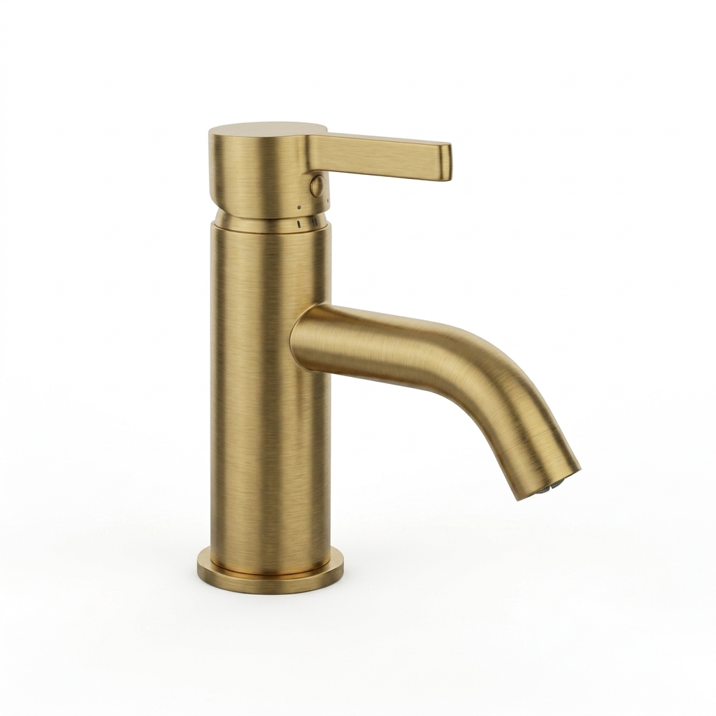 Arlo Round Basin Mixer Tap Brass