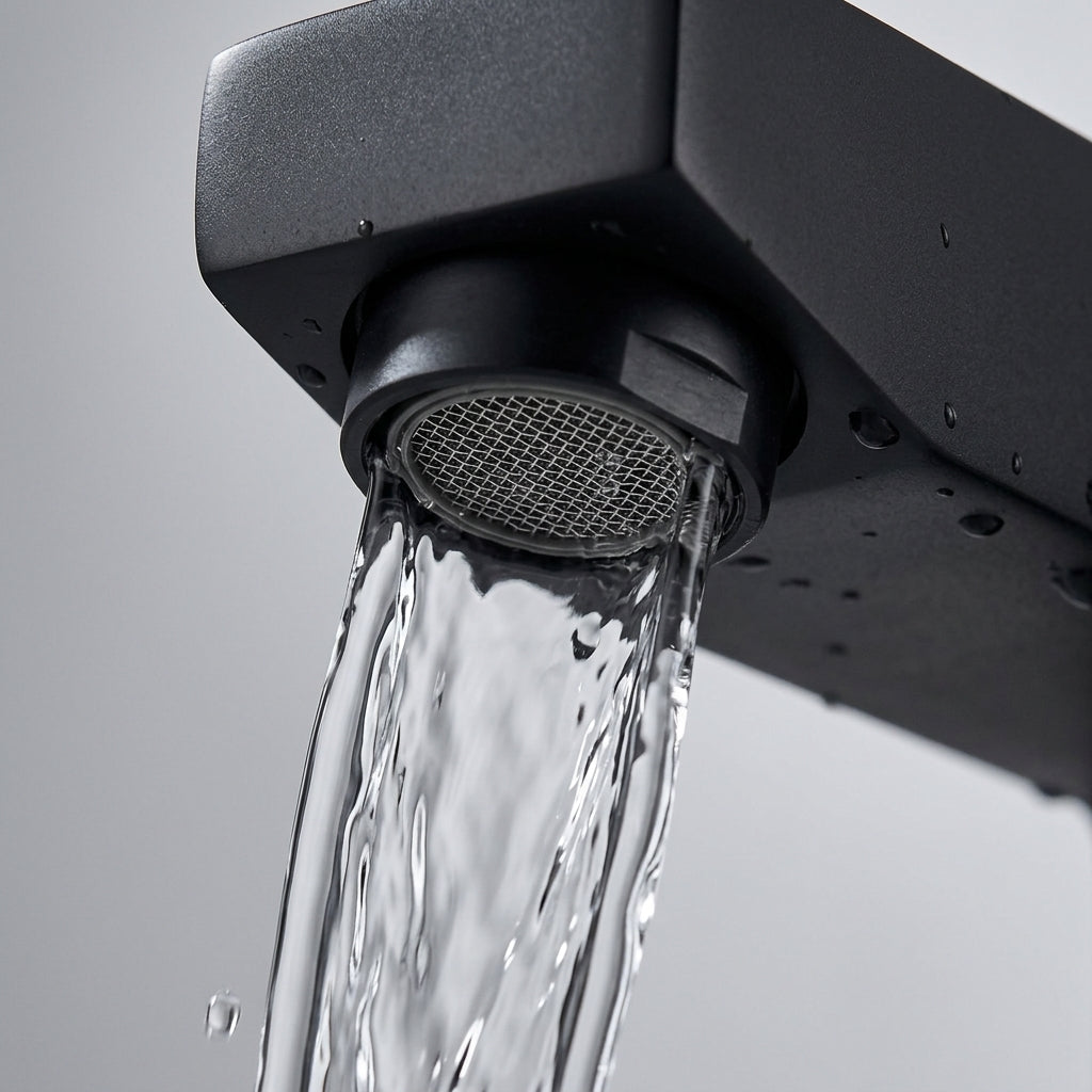 Verda Modern Bath Filler Tap – Black