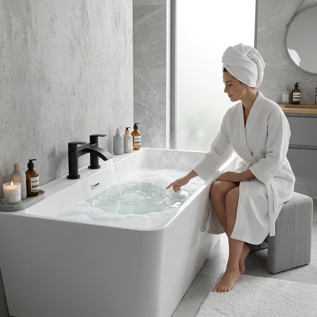 Capri Black Bath Filler Tap