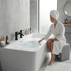 Capri Black Bath Filler Tap