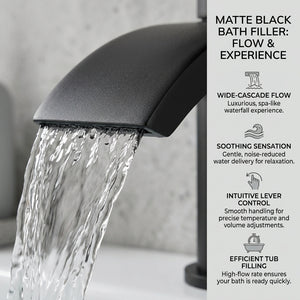 Capri Black Bath Filler Tap