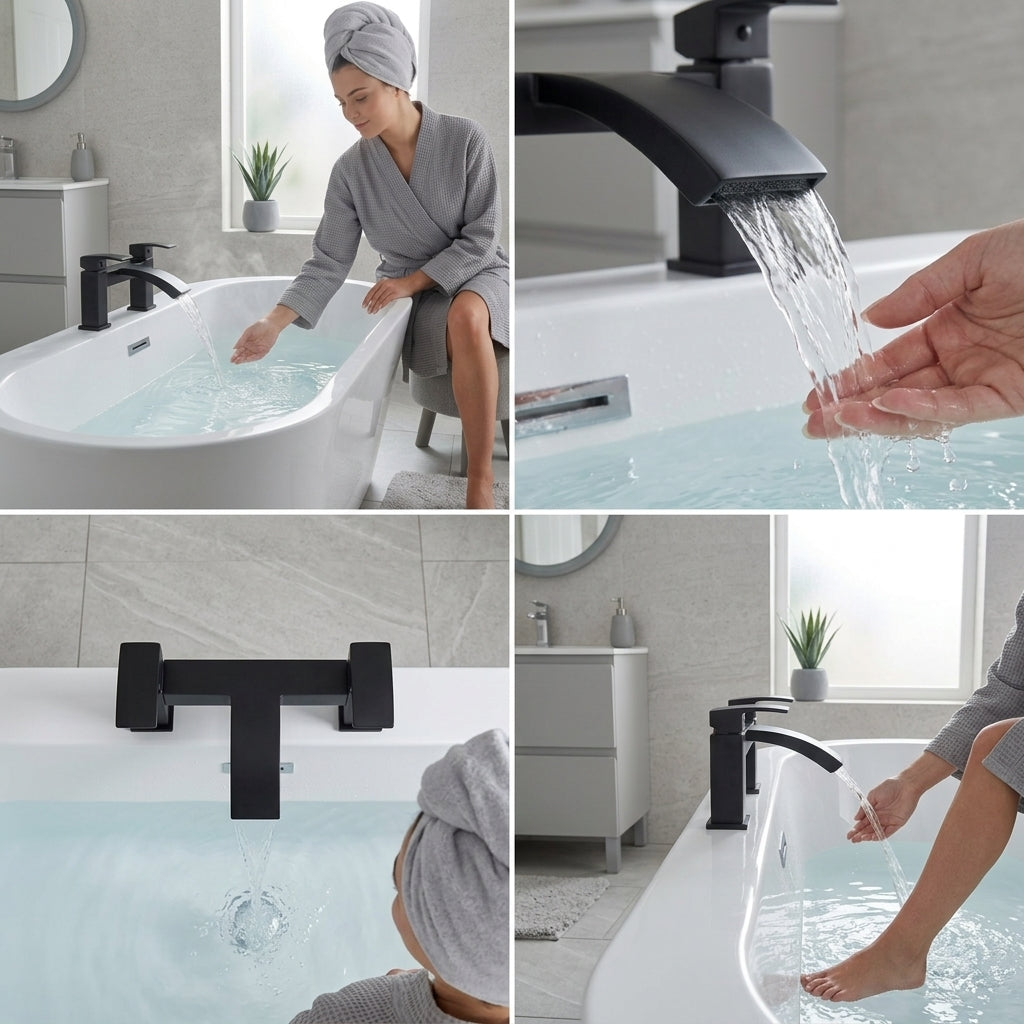 Vista Bath Filler Matte Black