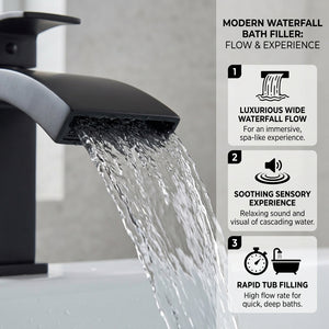Vista Bath Filler Matte Black