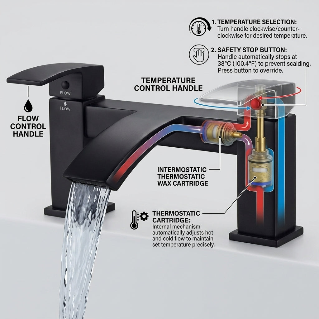 Vista Bath Filler Matte Black