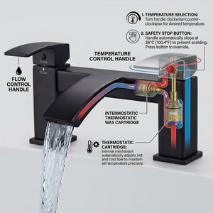 Vista Bath Filler Matte Black
