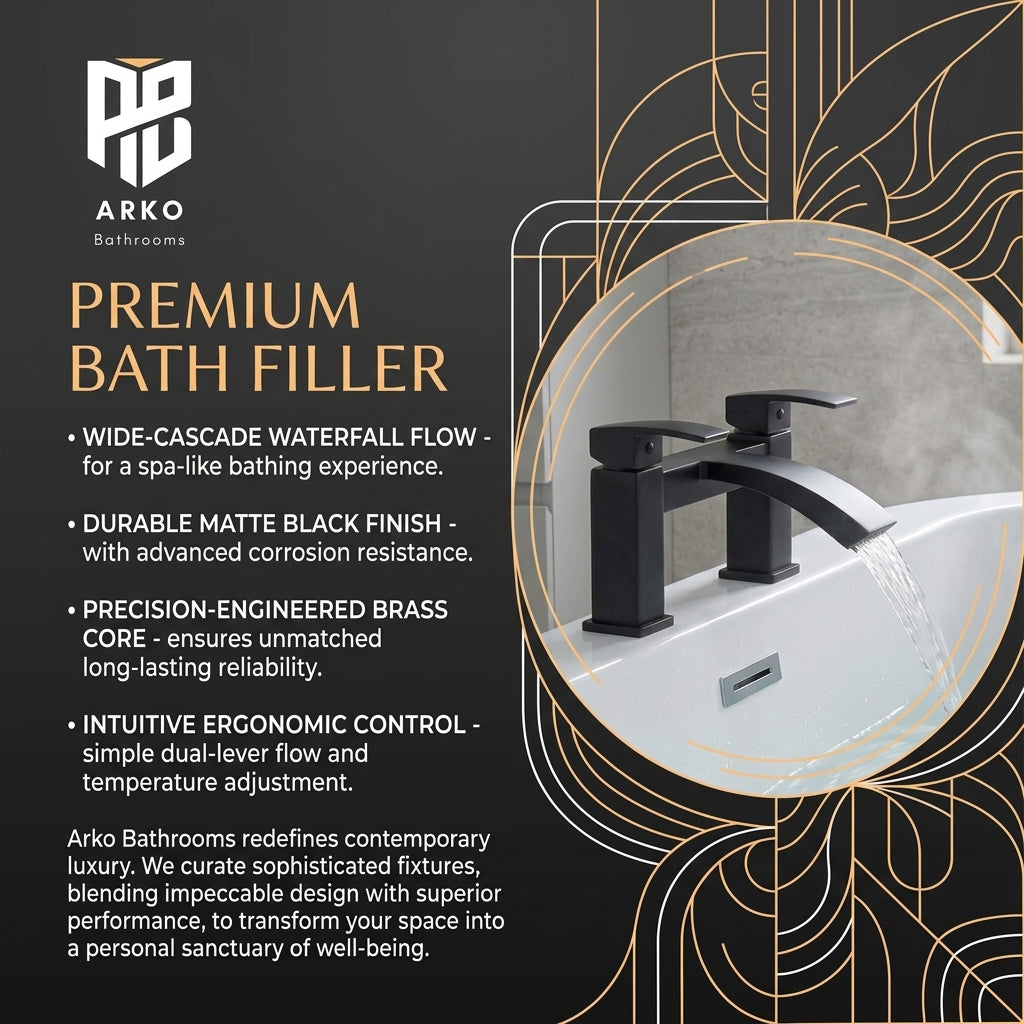 Vista Bath Filler Matte Black
