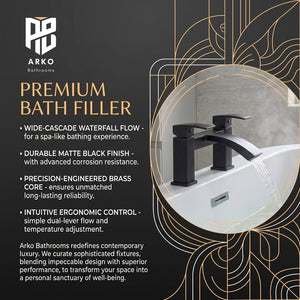 Vista Bath Filler Matte Black