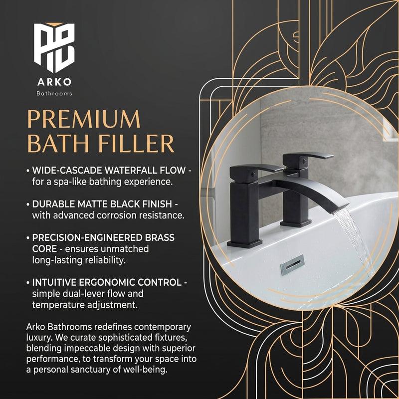 Vista Bath Filler Matte Black