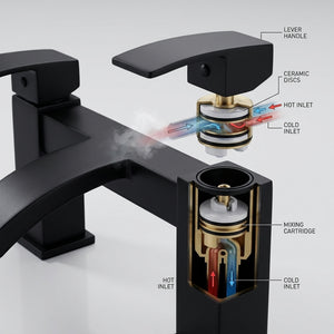 Vista Bath Filler Matte Black