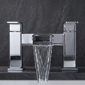 Waterfall Modern Bath Filler Taps – Chrome