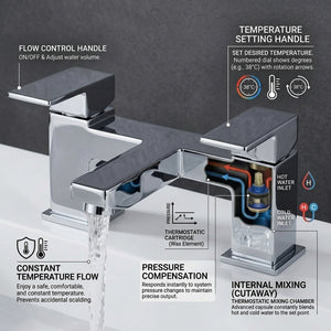 Verda Modern Chrome Bath Filler Tap