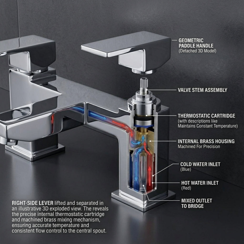 Verda Modern Chrome Bath Filler Tap