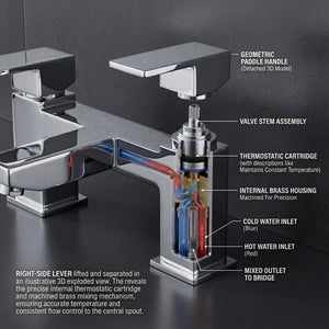 Verda Modern Chrome Bath Filler Tap