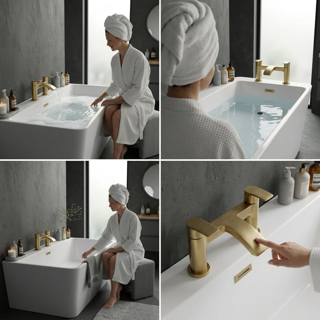 Capri Brass Bath Filler Tap