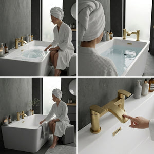 Capri Brass Bath Filler Tap