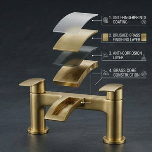 Capri Brass Bath Filler Tap