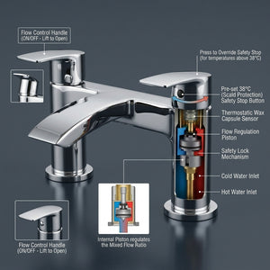 Capri Modern Bath Filler Tap
