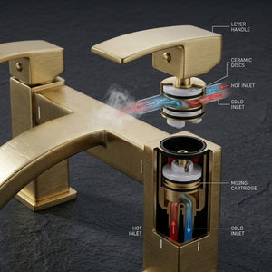 Vista Bath Filler – Brushed Brass
